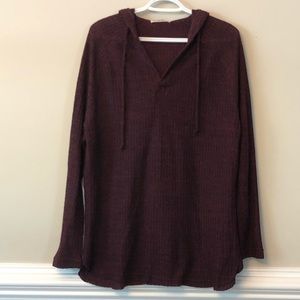 Chance or Fate Burgundy and Black Hooded Sweater